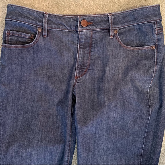 Loft Jeans ~ Tall 29/8 ~ Curvy, Skinny ~ Dark Wash Blue ~Sophisticated Cowboy - Picture 4 of 6